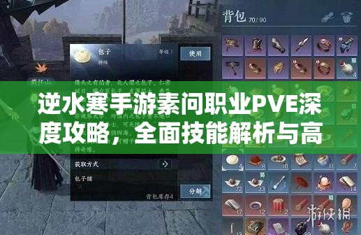 逆水寒手游素問職業(yè)PVE深度攻略，全面技能解析與高效連招秘籍