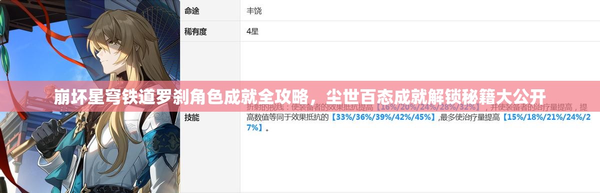 崩壞星穹鐵道羅剎角色成就全攻略，塵世百態(tài)成就解鎖秘籍大公開