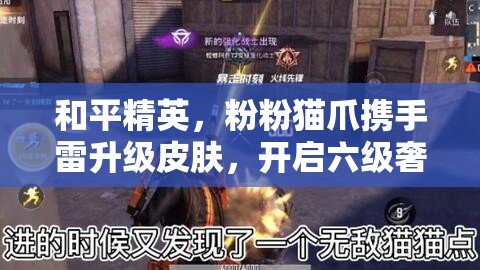 和平精英，粉粉貓爪攜手雷升級(jí)皮膚，開啟六級(jí)奢華裝備之旅