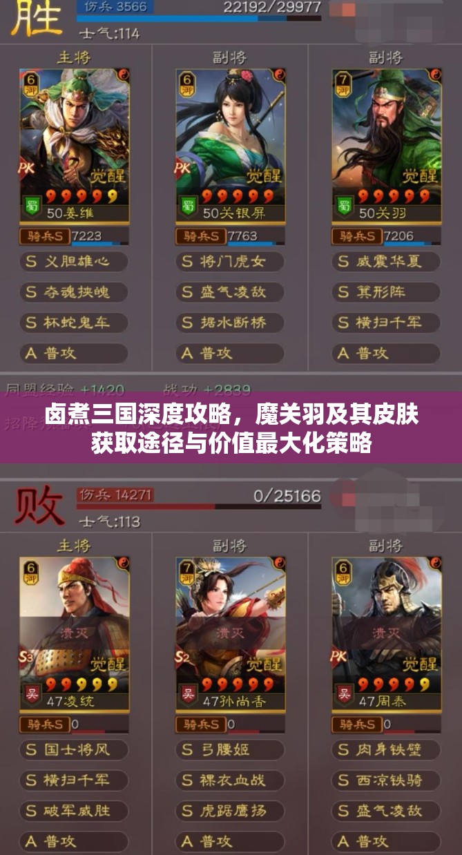 鹵煮三國深度攻略，魔關(guān)羽及其皮膚獲取途徑與價(jià)值最大化策略