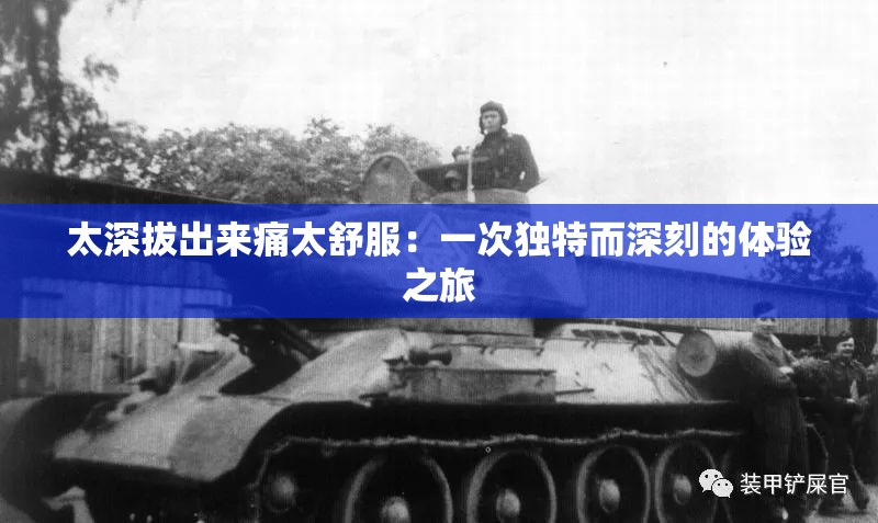 太深拔出來(lái)痛太舒服：一次獨(dú)特而深刻的體驗(yàn)之旅