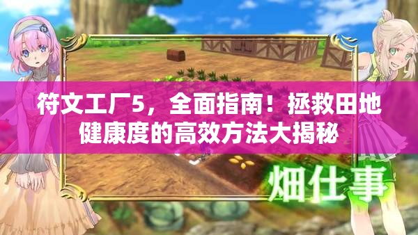 符文工廠5，全面指南！拯救田地健康度的高效方法大揭秘