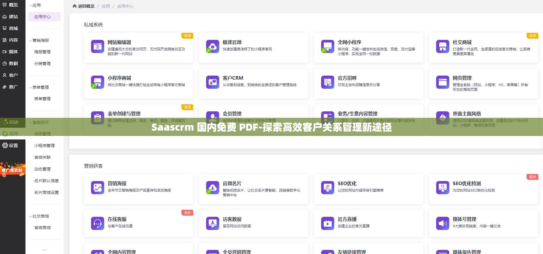 Saascrm 國內(nèi)免費 PDF-探索高效客戶關(guān)系管理新途徑