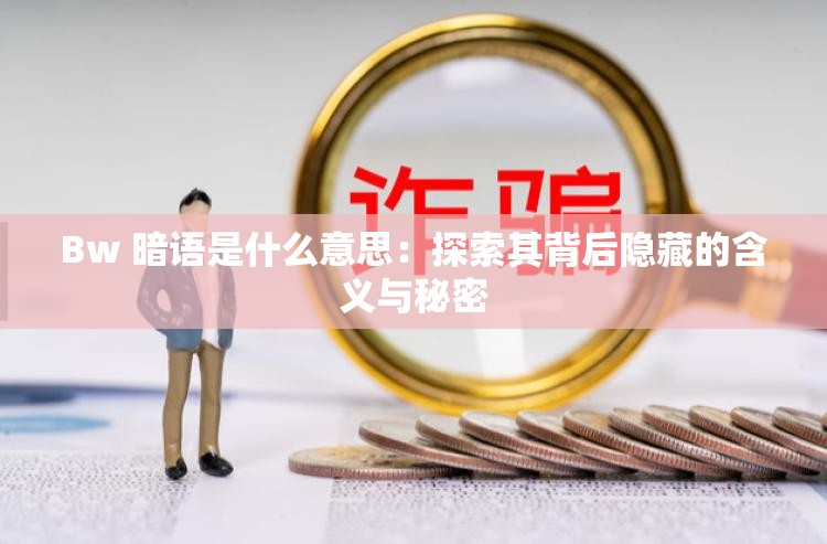 Bw 暗語(yǔ)是什么意思：探索其背后隱藏的含義與秘密
