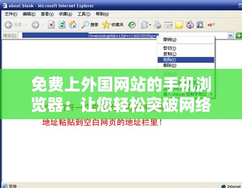 免費上外國網(wǎng)站的手機瀏覽器：讓您輕松突破網(wǎng)絡(luò)限制