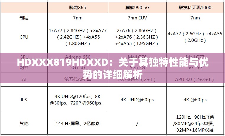 HDXXX819HDXXD：關(guān)于其獨(dú)特性能與優(yōu)勢(shì)的詳細(xì)解析