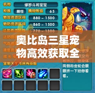 奧比島三星寵物高效獲取全攻略，助你解鎖心儀的夢(mèng)幻寵物伙伴