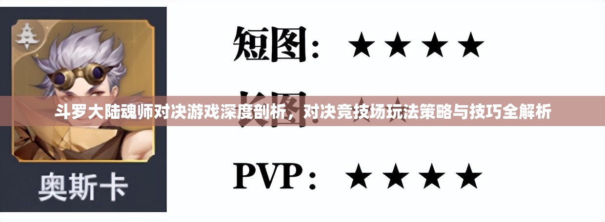 斗羅大陸魂師對(duì)決游戲深度剖析，對(duì)決競技場玩法策略與技巧全解析