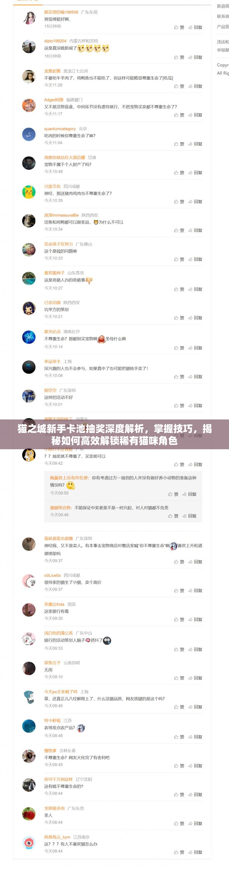 貓之城新手卡池抽獎深度解析，掌握技巧，揭秘如何高效解鎖稀有貓咪角色