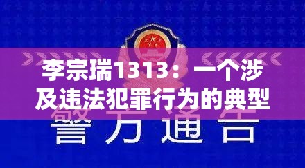 李宗瑞1313：一個(gè)涉及違法犯罪行為的典型案例