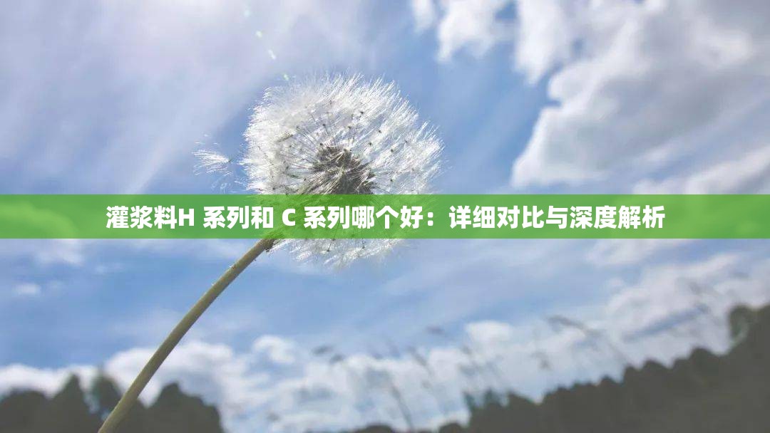 灌漿料H 系列和 C 系列哪個好：詳細(xì)對比與深度解析