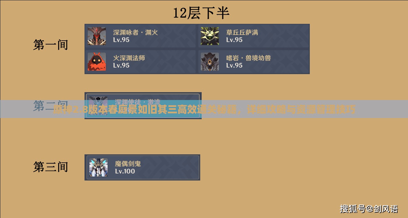 原神2.8版本春庭景如舊其三高效通關(guān)秘籍，詳細攻略與資源管理技巧