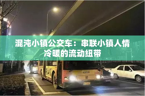 混沌小鎮(zhèn)公交車：串聯(lián)小鎮(zhèn)人情冷暖的流動(dòng)紐帶