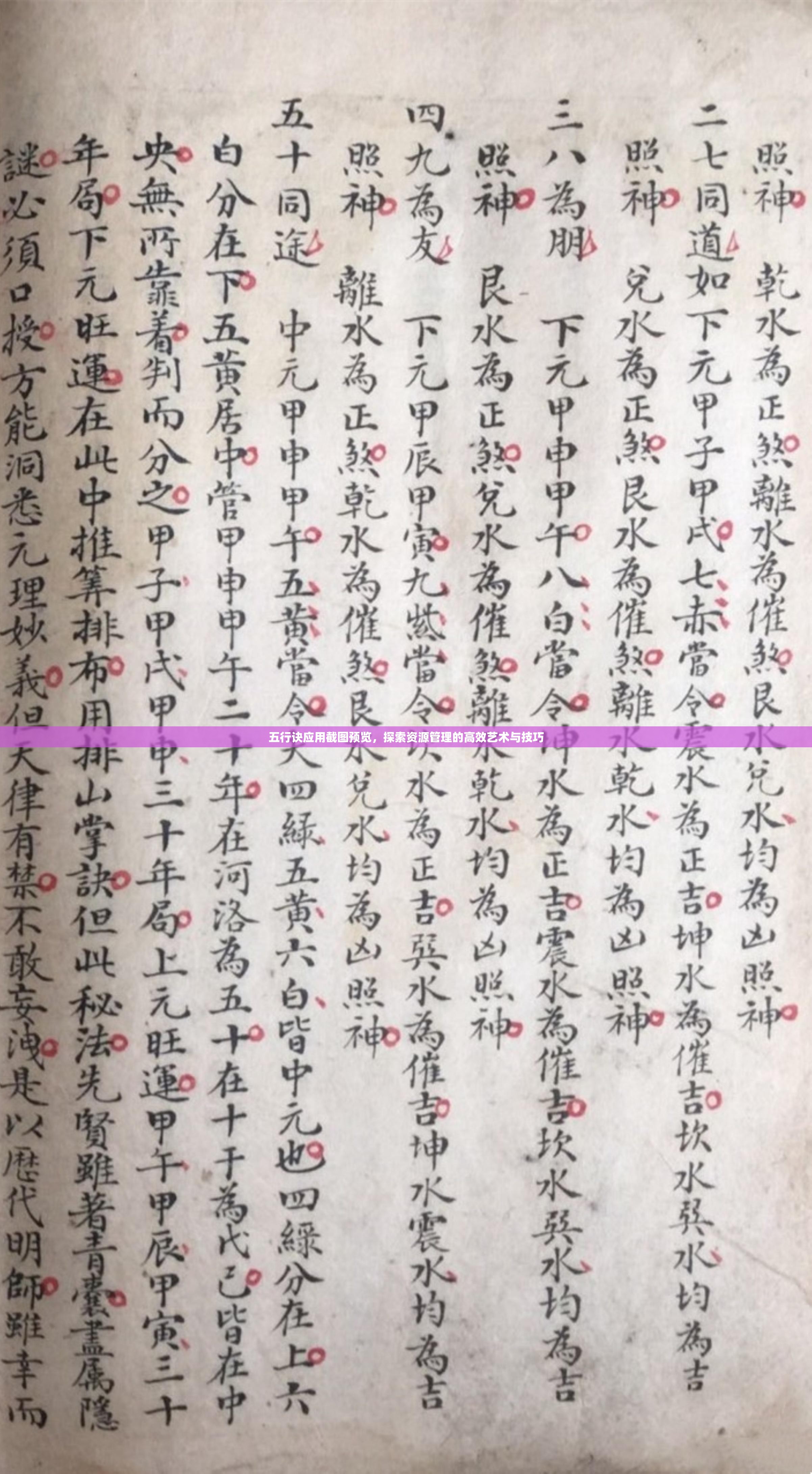 五行訣應(yīng)用截圖預(yù)覽，探索資源管理的高效藝術(shù)與技巧
