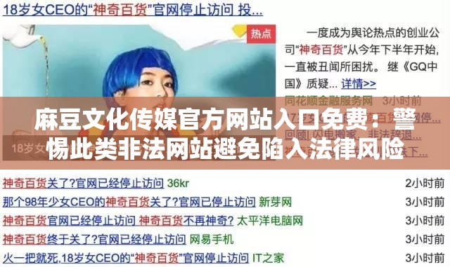 麻豆文化傳媒官方網(wǎng)站入口免費(fèi)：警惕此類非法網(wǎng)站避免陷入法律風(fēng)險(xiǎn)
