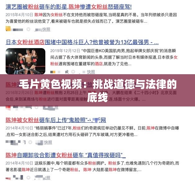 毛片黃色視頻：挑戰(zhàn)道德與法律的底線