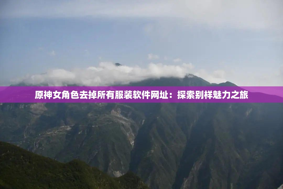 原神女角色去掉所有服裝軟件網址：探索別樣魅力之旅