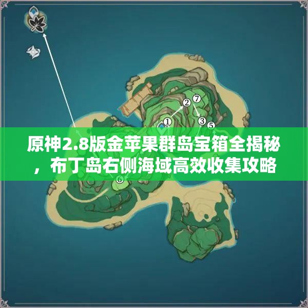 原神2.8版金蘋果群島寶箱全揭秘，布丁島右側(cè)海域高效收集攻略指南