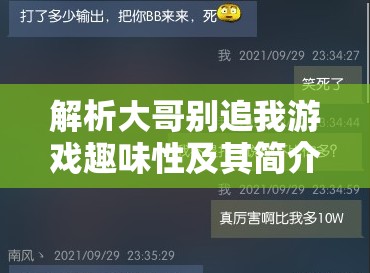 解析大哥別追我游戲趣味性及其簡介在資源管理策略制定中的重要性