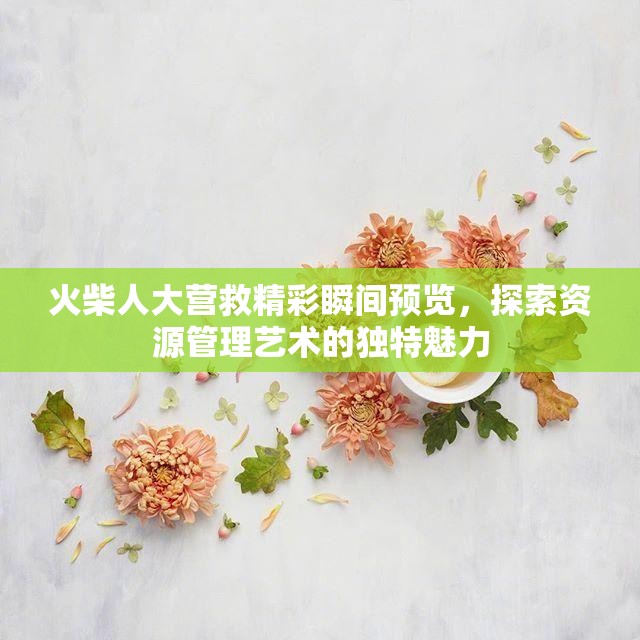 火柴人大營救精彩瞬間預(yù)覽，探索資源管理藝術(shù)的獨(dú)特魅力