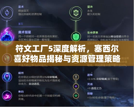 符文工廠(chǎng)5深度解析，塞西爾喜好物品揭秘與資源管理策略?xún)?yōu)化