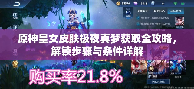 原神皇女皮膚極夜真夢獲取全攻略，解鎖步驟與條件詳解
