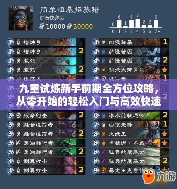 九重試煉新手前期全方位攻略，從零開始的輕松入門與高效快速進(jìn)階指南