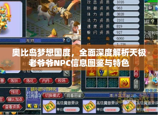 奧比島夢(mèng)想國(guó)度，全面深度解析天極老爺爺NPC信息圖鑒與特色