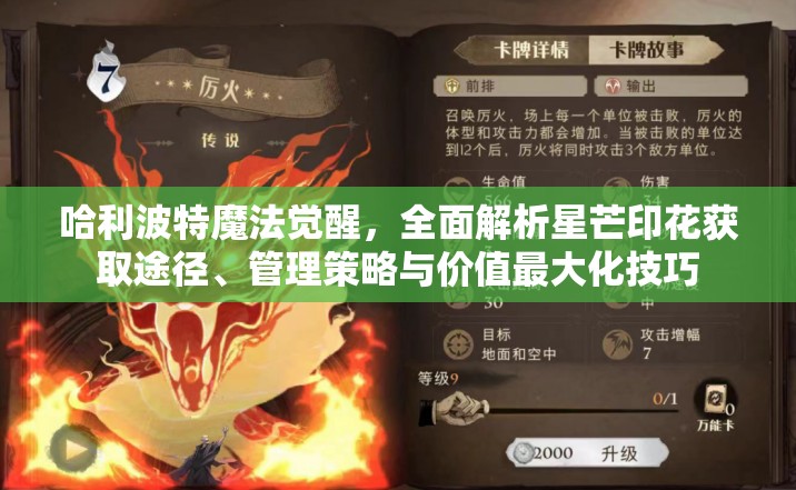 哈利波特魔法覺醒，全面解析星芒印花獲取途徑、管理策略與價值最大化技巧
