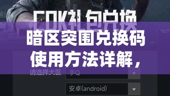 暗區(qū)突圍兌換碼使用方法詳解，在資源管理中提升效率與重要性的策略分享