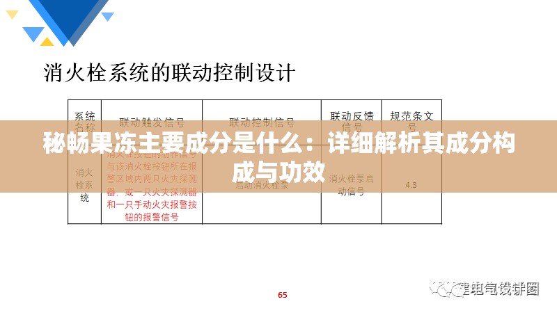 秘暢果凍主要成分是什么：詳細(xì)解析其成分構(gòu)成與功效
