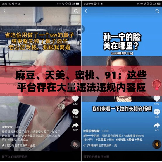 麻豆、天美、蜜桃、91：這些平臺存在大量違法違規(guī)內(nèi)容應被嚴厲打擊
