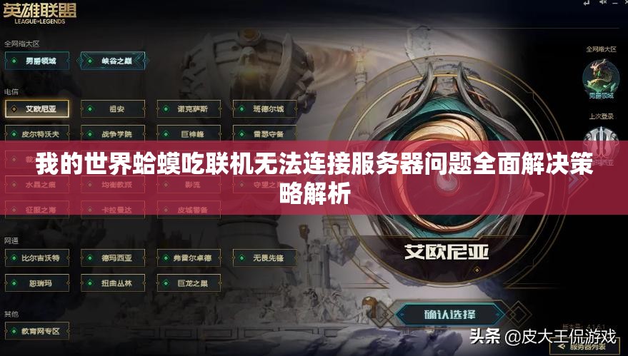 我的世界蛤蟆吃聯(lián)機(jī)無(wú)法連接服務(wù)器問(wèn)題全面解決策略解析