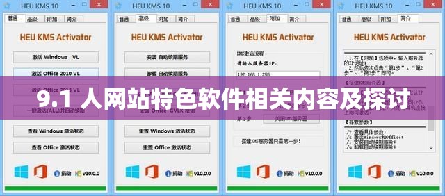 9.1 人網(wǎng)站特色軟件相關內(nèi)容及探討