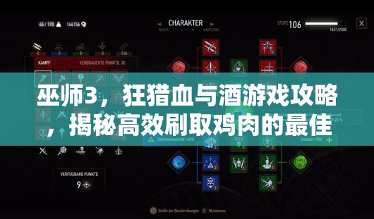 巫師3，狂獵血與酒游戲攻略，揭秘高效刷取雞肉的最佳地點(diǎn)與技巧