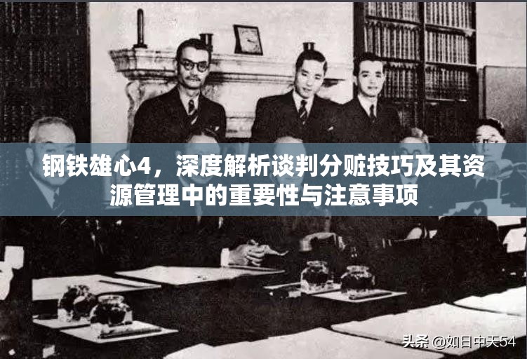 鋼鐵雄心4，深度解析談判分贓技巧及其資源管理中的重要性與注意事項(xiàng)
