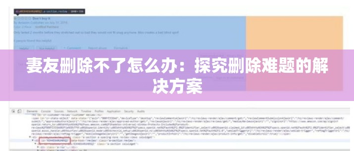 妻友刪除不了怎么辦：探究刪除難題的解決方案