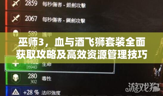 巫師3，血與酒飛獅套裝全面獲取攻略及高效資源管理技巧