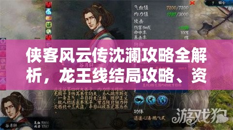 俠客風(fēng)云傳沈瀾攻略全解析，龍王線結(jié)局攻略、資源高效管理與零浪費(fèi)策略