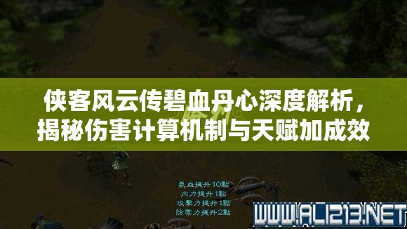 俠客風云傳碧血丹心深度解析，揭秘傷害計算機制與天賦加成效果的奧秘