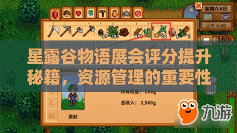星露谷物語展會評分提升秘籍，資源管理的重要性及高效實施策略