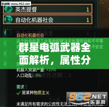 群星電弧武器全面解析，屬性分析、資源管理及其在游戲中的表現(xiàn)