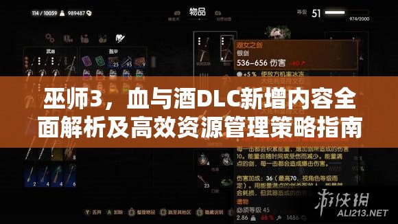 巫師3，血與酒DLC新增內(nèi)容全面解析及高效資源管理策略指南