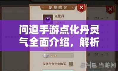 問(wèn)道手游點(diǎn)化丹靈氣全面介紹，解析攻略助你高效提升寵物實(shí)力