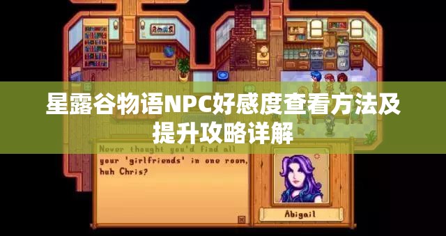 星露谷物語NPC好感度查看方法及提升攻略詳解
