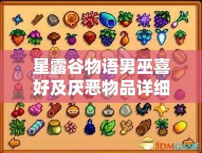 星露谷物語男巫喜好及厭惡物品詳細(xì)管理攻略與送禮指南