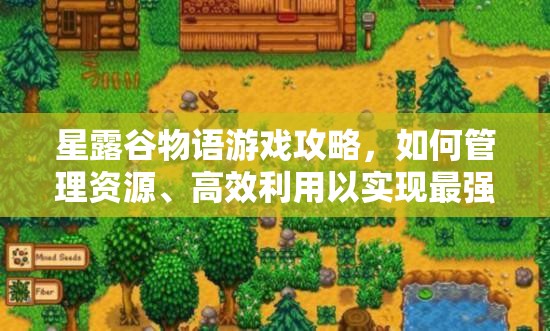 星露谷物語(yǔ)游戲攻略，如何管理資源、高效利用以實(shí)現(xiàn)最強(qiáng)戒指價(jià)值最大化