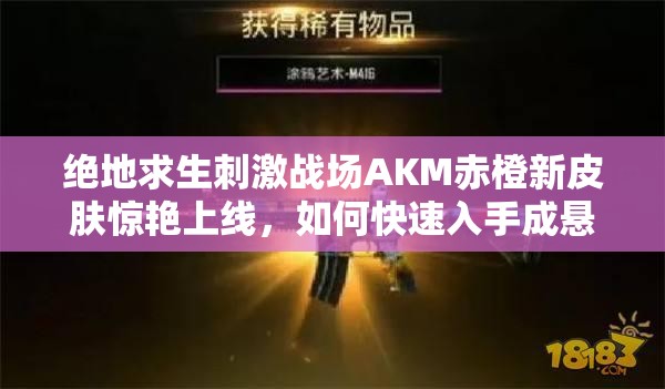 絕地求生刺激戰(zhàn)場AKM赤橙新皮膚驚艷上線，如何快速入手成懸念？