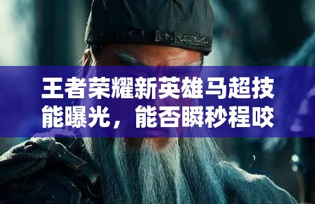 王者榮耀新英雄馬超技能曝光，能否瞬秒程咬金制造新懸念？