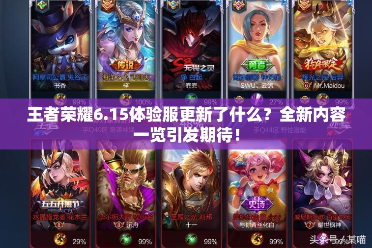 王者榮耀6.15體驗(yàn)服更新了什么？全新內(nèi)容一覽引發(fā)期待！